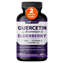 Quercetin Elderberry with Bromelain, Vitamin D, Vitamin C, and Zinc -  & Elderberry - Quercetin 500 mg with Bromelain & Ellderberry, Daily Immune Support