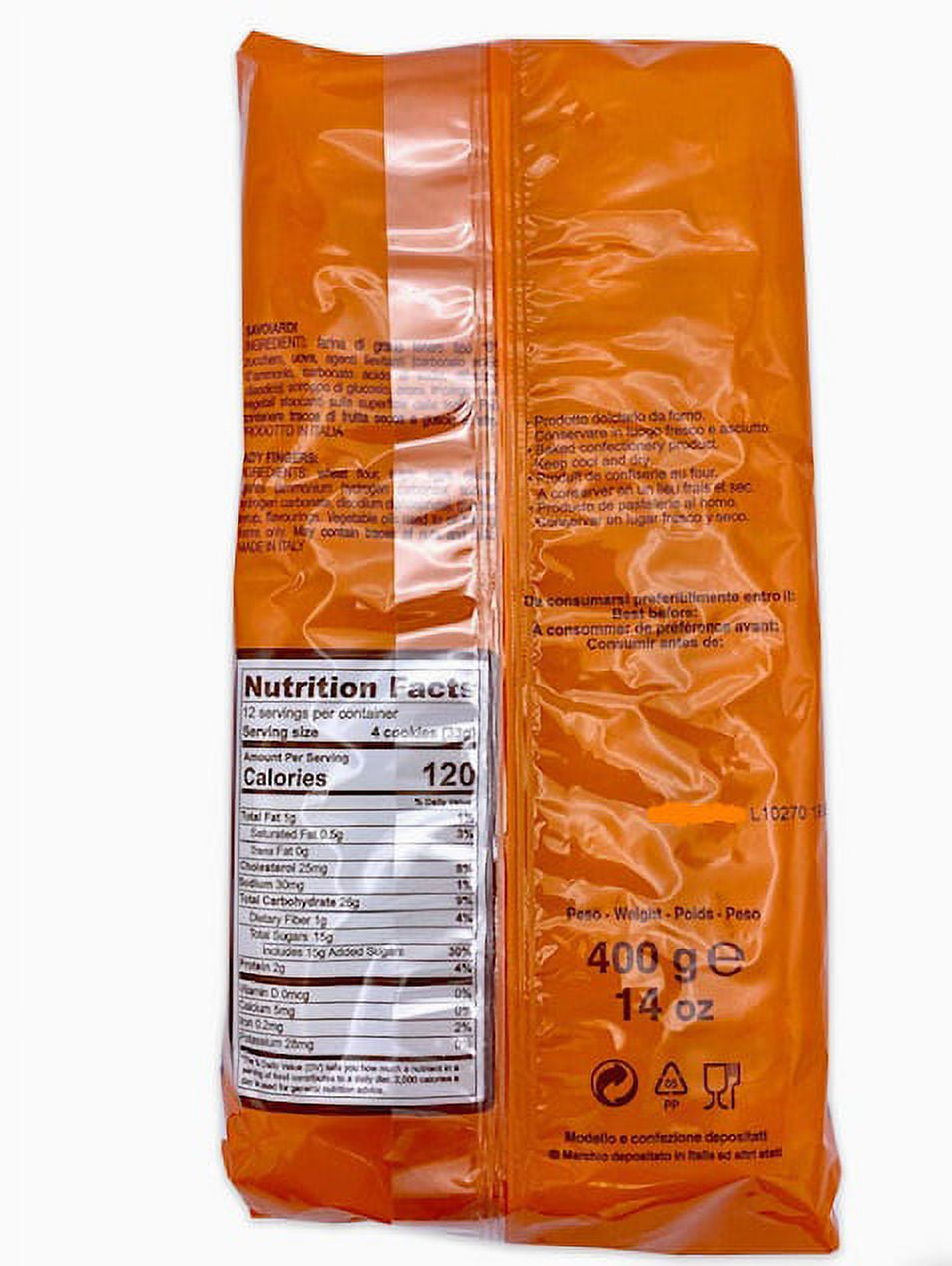 3 Pack Savoiardi Italian Gabriella Lady Fingers Champagne Biscuits | Bellamore Ladyfinger Cookies | Perfect for Tiramisu | Imported From Italy | Large 400g/each