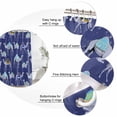 thumbnail image 3 of Dark Blue Camels Bathroom Shower Curtains with 12 Hooks Waterproof Shower Curtain for Stalls and Bathtubs Modern Watercolor Cute Funny Animals Decorative Bathroom Privacy Curtain 48x72 Inches, 3 of 9