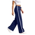 thumbnail image 3 of GigrtiJin Womens Wide Leg Pants Workout Casual Baggy Pants High Waisted Drawstring Joggers Hiking Pants with Pockets, 3 of 7