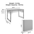 thumbnail image 6 of COSCO 4 ft. Fold-in-Half Portable Indoor/Outdoor Utility Table, Gray, 6 of 6