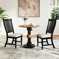 thumbnail image 2 of Costway Set of 2 Dining Chairs with Solid Wood Legs & Padded Seat Kitchen Side Chair Black, 2 of 8