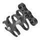 thumbnail image 1 of Abrazadera De Tres Orificios De Buceo Aleación De Aluminio Negro Buceo Triple Bola Abrazadera Al Aire Libre Cámara Brazo Clip Accesorio Negro YLSHRF Negro, 1 of 8