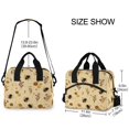 thumbnail image 3 of Insulated Crossbody Lunch Bag 10L Lunch Tote with Adjustable Shoulder Strap for Work Office Picnic Bees and Flowers Pattern, 3 of 6