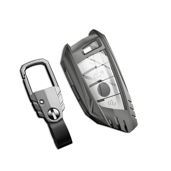 for BMW Key Fob Cover with Keychain,Stylish and Durable Zinc Alloy Protection Key Case Compatible with BMW 2 5 6 7 Series X1 X2 X3 X5 X6 Smart keyless Key Shell Accessories