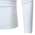 thumbnail image 3 of Mens Crewneck Knitted Base Sweater Solid Color Slim Fit Casual Pullover Lightweight Long Sleeve Tops, 3 of 4