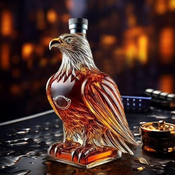 Unique Whiskey Eagle Glass Decanter, Funny Whiskey Bottle for Men, Dad, 2025 New Eagle Whiskey Decanter Set, Gift for Whiskey Lovers, Husband, Boyfriend (A)