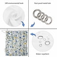 thumbnail image 5 of Blue Yellow Spring Floral Waterproof Fabric Shower Curtain,Elegant Summer Botanical Green Waterproof Fabric Shower Curtain for Bathroom Bathtubs Shower Curtains with 12 Hooks Extra Long 72x96, 5 of 8