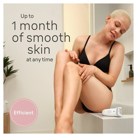 Braun Silk-épil 7 Epilator, Wet and Dry, Wide Head, Includes Shaver Head and Trimmer Comb - White/Grey/Silver