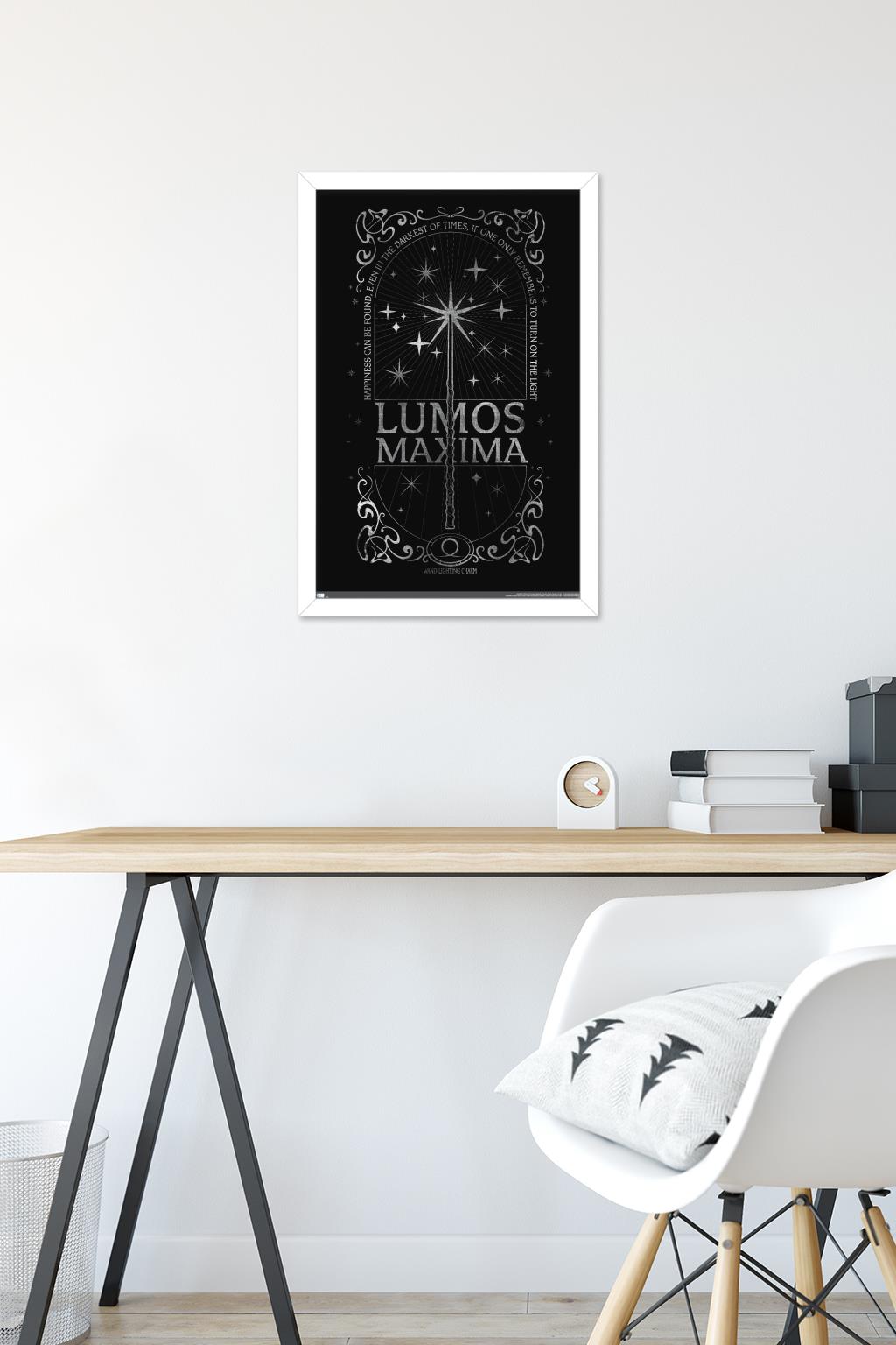 The Wizarding World: Harry Potter - Lumos Maxima Wall Poster, 14.725" x 22.375" Framed