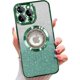 thumbnail image 1 of Funda magnética con purpurina para iPhone 16 Pro, compatible con MagSafe, protección completa, delgada, a prueba de golpes y arañazos, con protector de lente de cámara y red antipolvo para mujer, 1 of 8