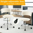 thumbnail image 6 of Gymax Computer Desk Chair Adjustable Sherpa Office Chair Swivel Vanity Chair White, 6 of 10