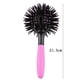 thumbnail image 5 of Cepillos De Pelo De Bola Redonda Para El Cabello, Cepillo De Pelo Rizado Con Forma Esférica Para Masaje Del Cuero Cabelludo De 360 ​​grados 3D Para Niñas, 5 of 8
