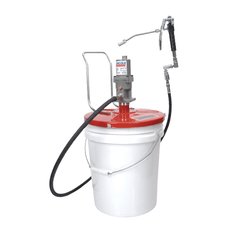 Lincoln 4489 Pneumatic 40:1 Ratio 25-50lb Bucket Grease Pump with 7' Hose