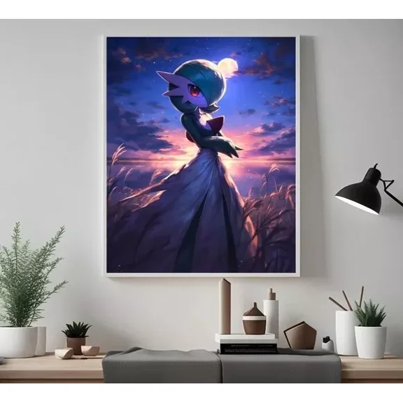 POSTER Gardevoir Poster, Anime Poster, High Quality, Printable Wall Art, Bedroom Wall UNFRAMED, 12x18