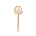 thumbnail image 3 of Angara Classic Golden South Sea Cultured Pearl Bypass Ring in 14K Rose Gold for Women | June Birthstone Jewelry for Her, 3 of 8