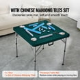 thumbnail image 2 of KFFKFF Foldable Multifunctional Square Game Table Portable Domino Game Table Fold-in-Half 4 Player Card Table with Carrying Handle with Wear-Resistant Green Tabletop, 2 of 9