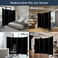 thumbnail image 7 of Room Divider and Folding Privacy Screens W/Wheels, 6FT Rolling Partition Room Divider 88'' Wide Room Separation, Self-lockable 4 Panel Wall Divider Fabric Panel Screens for Office Bedroom Dorm Studio, 7 of 7