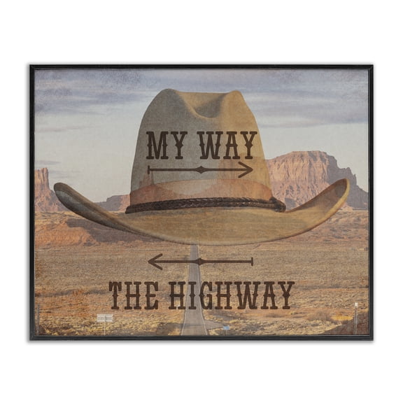 Stupell Industries Rustic Lodge Two Choices Funny Cowboy Black Framed Giclee Art, 14 x 11, by Marcus Prime