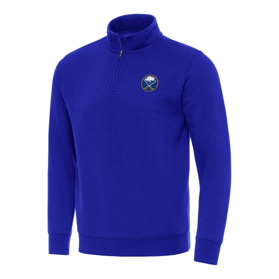 Men's Antigua  Royal Buffalo Sabres Victory Quarter-Zip Mock Sweatshirt