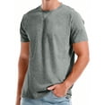 thumbnail image 5 of Mens T-Shirts Short Sleeve Cotton UPF 50+ Lightweight Moisture Wicking Casual Crew Neck Basic Tee Shirts Big and Tall Size M-4XL Gray, 5 of 6