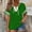 Green, variant on GZWYHT Women Lace Up V Neck Striped Short Sleeve T Shirt, Tie Dye Wash Loose Casual Baseball Stripe Tee, Soft Breathable Relaxed Fit Everyday Top Black L