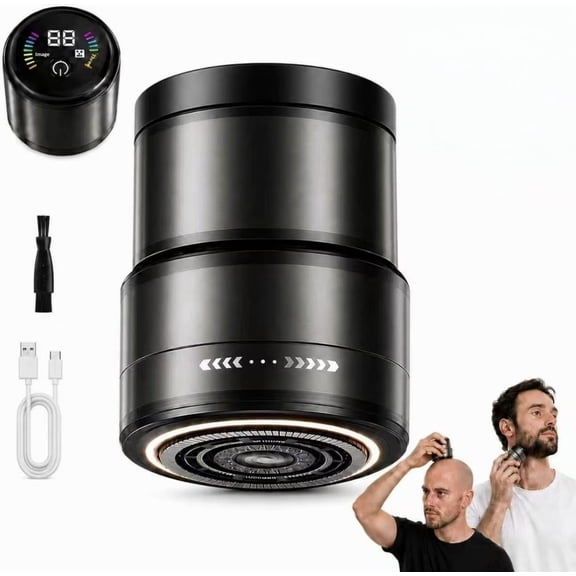 2-in-1 Smart Electric Bald Head Shaver and Beard Trimmer for Men, 30-Blade Precision with 360 Floating Head and Digital Display for Face and Body Grooming