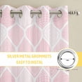 thumbnail image 6 of Pink Geometric Kitchen Curtains Window Panels, Morocco Modern Simple Abstract Aesthetic Insulated Window Treatment Curtain, Grommet Curtains for Bedroom/Living Room/Bathroom, 2 Piece 42"Wx54"L, 6 of 8