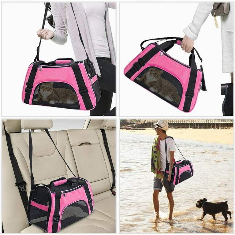 OODOSI Pet Carrier Soft-Sided Cat Carrier Dog Carrier Portable Dog Travel  Bag with Adjustable Strap Mesh Breathable Windows for Small Medium Cats Dogs