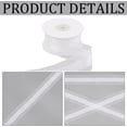 thumbnail image 5 of 24.06 Yards 1 5/8 Inch White Tulle Ribbon Minimalist Organza Bridal Trim Transparent Thin Polyester Fabric Ribbons for Sewing Making Wedding Invitation Decor Gift Wrapping DIY Craft Supply, 5 of 8