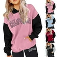 thumbnail image 6 of Kids Sweatsuit Sets 2 Piece Casual Sweatpants Loungewear Set Colorblock Hoodies Long Sleeve Pullover Oversize Trendy Graphic Letter Sweatshirt Girls' Fashion for Girls Size 4-5 Years, 6 of 6