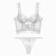 thumbnail image 4 of Conjunto de ía de mujer con aros 2 piezas encaje Panty Set francés Negro Yuyangstore Ropa interior de mujer, 4 of 8
