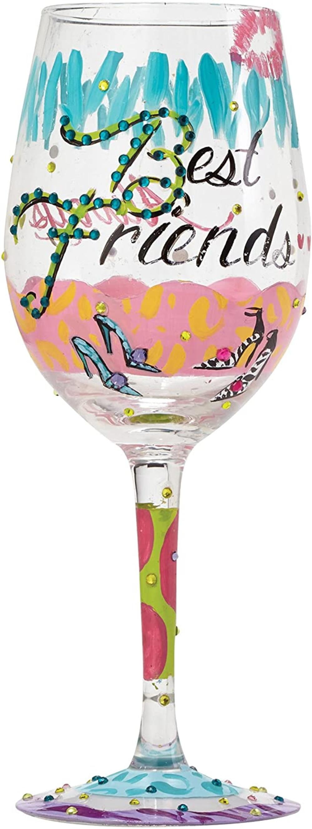 Lolita Cabana Cutie Hand Painted Wine Glass New Boxed 6004367 