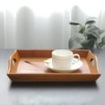 CSCHome High Quality Original Wood Color Wooden Food Fruit Tray with