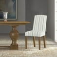 thumbnail image 3 of HomePop 38.75" Traditional Fabric Parsons Dining Chairs in Blue (Set of 2), 3 of 11