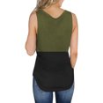 thumbnail image 3 of DPTALR Womens Casual Loose Color Matching Button V-neck SleevelessTops Blouses Vests, 3 of 6