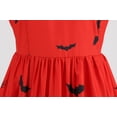 thumbnail image 6 of Women's Halloween Lace Short Sleeve Round Neck Sexy Splicing Printed Dresses Vintage Swing Dresses, 6 of 9