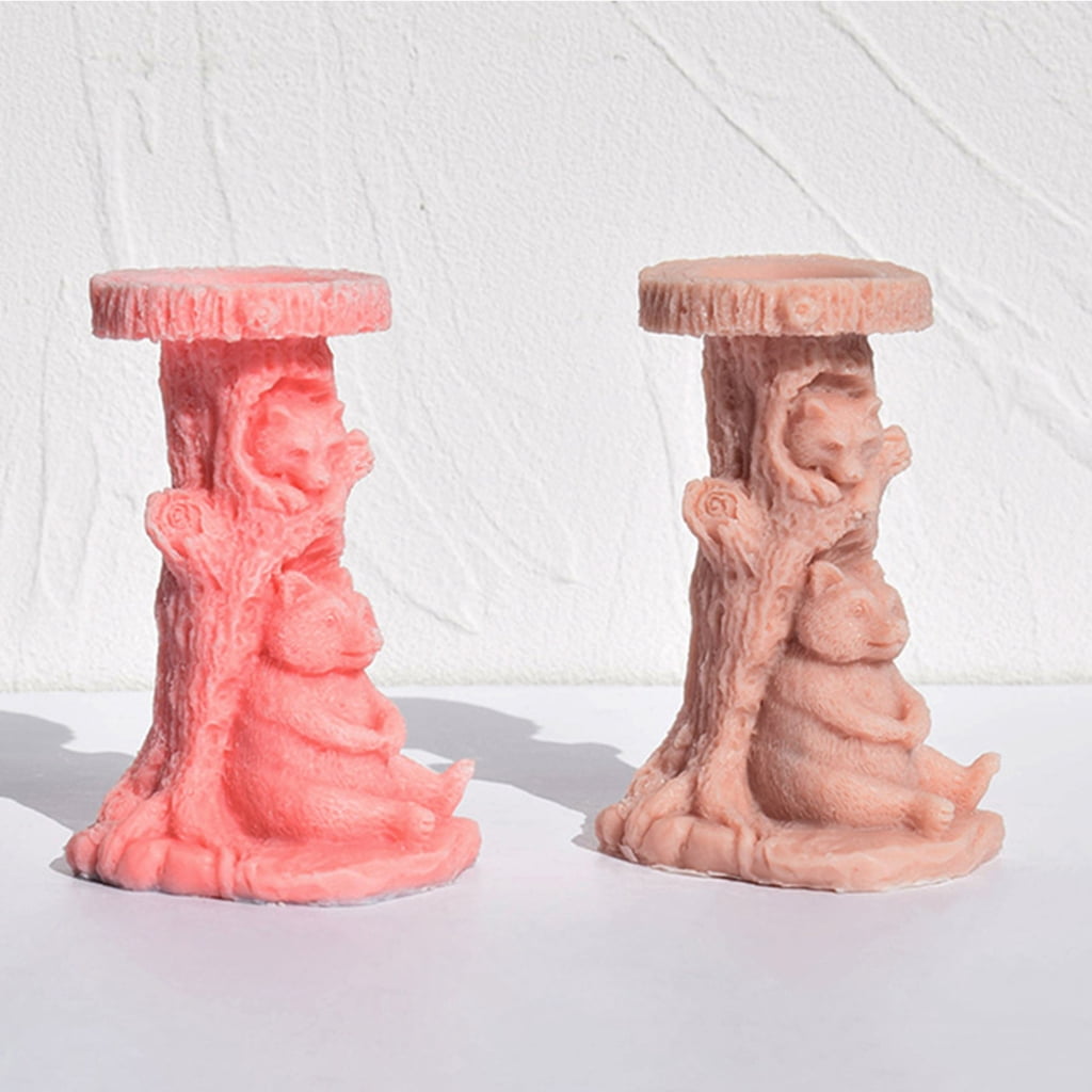 Oasiva Handmade Candle Molds Epoxy Resin Molds 3D Bear Silicone Molds Ornament Molds