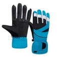 thumbnail image 3 of Winter Gloves, Waterproof Snow Gloves for s s, Warm Skiing Riding Skating Outdoor Play with Adjustable Wrist Strap(Light Blue-L), 3 of 4
