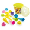 thumbnail image 3 of Top Race Beach Toys Set | 16pcs Yellow Ice Cream Playset | Bucket, Spade, Shovels | Ages 1.5-9, 3 of 7