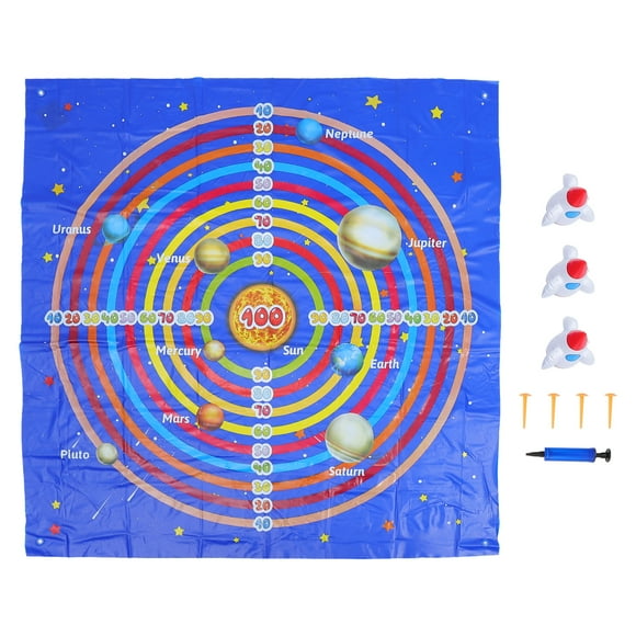 Rocket Shape Inflatable Lawn Darts Fabric for Families Outdoor Games 1 Set