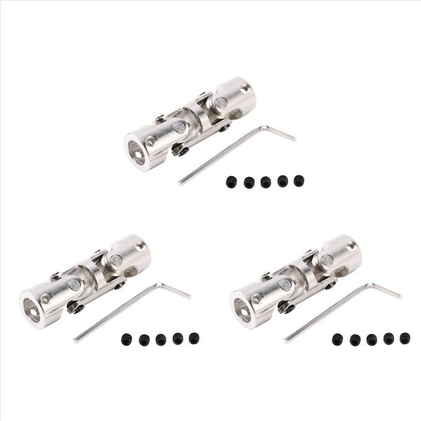 3X Rc Doble Junta Universal ArticulacióN Cardána Coplamientos Cardán con Tornillo, 4X4Mm