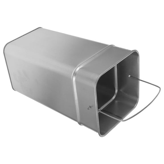 Baluue Outdoor Metal Bucket Galvanized Iron Silver 1Pcs