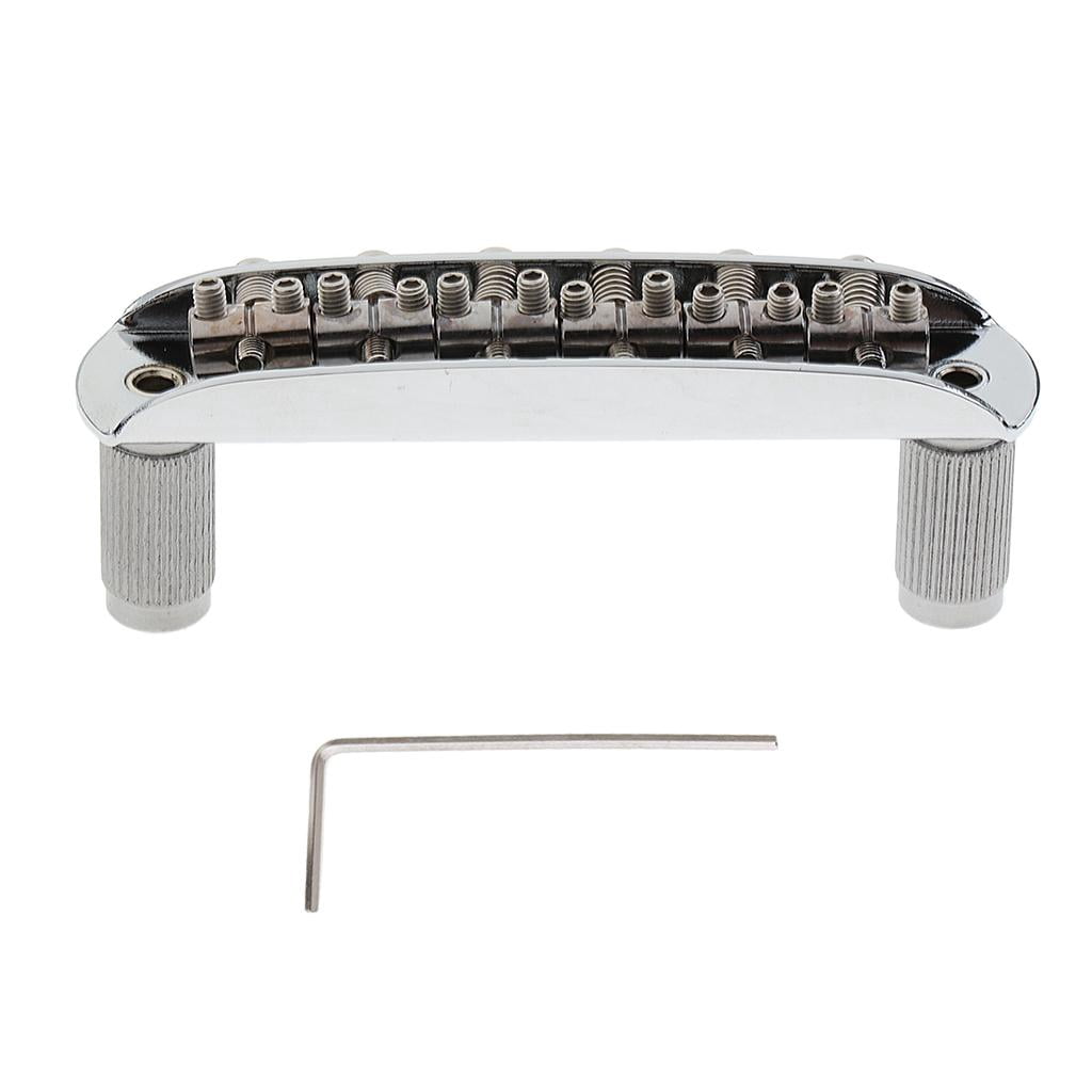 LeeQinersw 4Pieces Guitar Bridge Assembly w/ Screw & Wrench Electric Guitars Parts