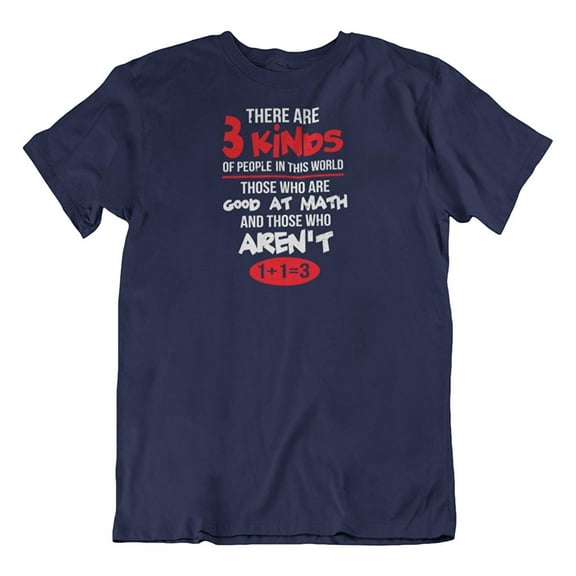 Make Your Mark Design Good at Math. Funny Witty Mathematics Joke T-Shirt for Men & Women (Distressed) Navy