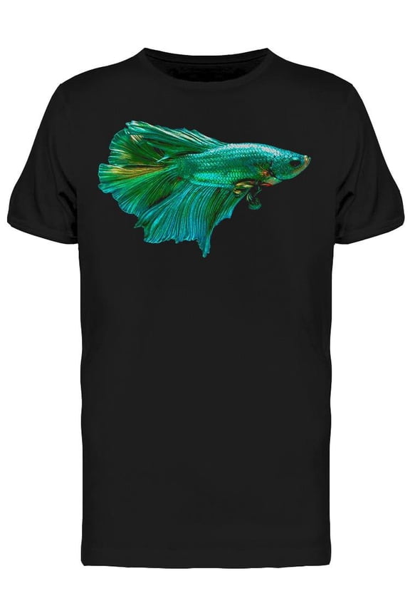 Blue And Silver Betta Fish T-Shirt Men -Image by Shutterstock, Male XX-Large