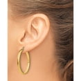 thumbnail image 3 of 10K Yellow Gold Bold, Ethereal, Glamorous 2X3Mm Rectangle Tube Hoop Earrings, 3 of 4