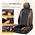 thumbnail image 5 of Coverado Heated Car Seat Cover, Faux Leather&Ultra-Soft Fuzzy Car Seat Heater with Intelligent controller, Universal Fit for Most Cars, Black&Red, 5 of 8