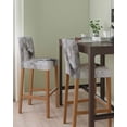 thumbnail image 2 of Grey Ombre Marble Bar Stool Covers Set of 2, Gray Marble Crack Abstract Modern Stretch Washable Bar Chair Covers with Backs, Removable Pub Counter Height Chair Cover for Kitchen Dining Room Cafe, 2 of 7