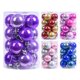 thumbnail image 2 of 16 bolas de Navidad de 6/8 cm, color rosa brillante y morado, para árbol de Navidad, decoración de fiesta, colgante de esferas de Navidad para Año Nuevo 2024, 2 of 5